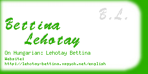 bettina lehotay business card